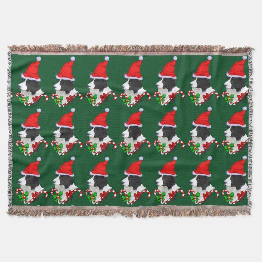 Couverture Bordure Collie Noël (Devant)