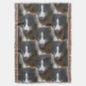 Couverture Bordure Collie Stare Chien Motif (devant Vertical)