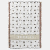 Couverture Bordure personnalisée Collie (devant Vertical)