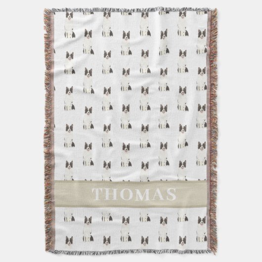 Couverture Bordure personnalisée Collie (devant Vertical)