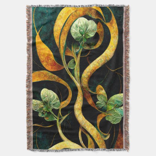 Couverture Botanical Orchid Greens & Golds (devant Vertical)