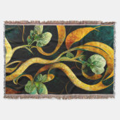 Couverture Botanical Orchid Greens & Golds (Devant)