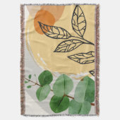 Couverture Botanique Boho Green Orange (devant Vertical)