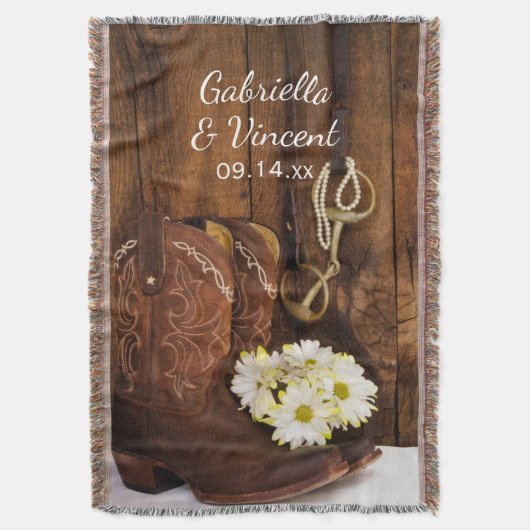 Couverture Botte de cowboy, Mariage campagnard de bit de chev (devant Vertical)