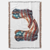 Couverture Bottes de cow-boy Drapeau Américain Bling (devant Vertical)