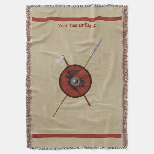 Couverture Bouclier Et Armes De Corbeau Viking (devant Vertical)