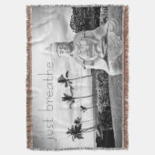 Couverture Bouddha d'Hawaii noir blanc photo Breathe Citation (devant Vertical)