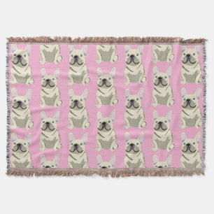 Couverture Bouledogue Français crème