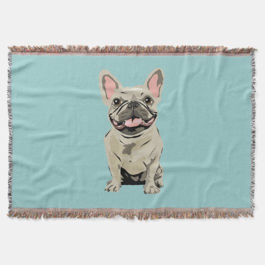 Couverture Bouledogue Français Crème (Devant)