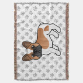 Couverture Bouledogue Français Pie Rouge Chien de Dessin Anim (devant Vertical)