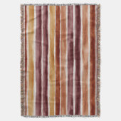 Couverture Bourgogne Abricot Orange Rouge Rayures (devant Vertical)