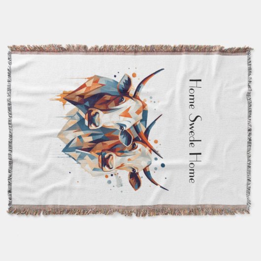 Couverture Bovins de ferme Scandi, sur mesure (Devant)