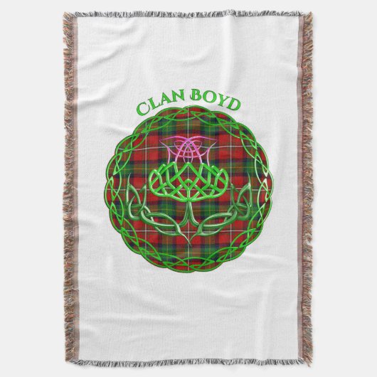 Couverture Boyd Scottish Tartan Celtic Thistle (devant Vertical)