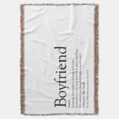 Couverture Boyfriend Définition Cool Amusant noir et blanc (devant Vertical)