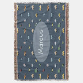 Couverture Boys Cute Transport Voiture Motif monogramme Enfan (devant Vertical)