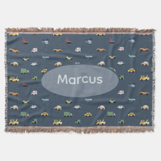 Couverture Boys Cute Transport Voiture Motif monogramme Enfan