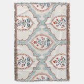 Couverture Branches de fleurs vintages, textile indien. (devant Vertical)