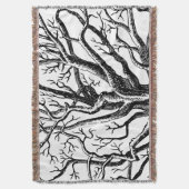 Couverture Branches rustiques Abstraites en noir et blanc (devant Vertical)