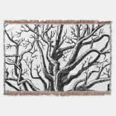 Couverture Branches rustiques Abstraites en noir et blanc (Devant)