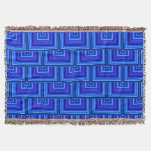 Couverture Brayures bleues carré motif (Devant)