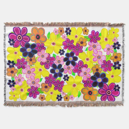 Couverture Bright Abstrait Flower Art (Devant)