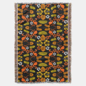Couverture Bright Orange Floral Tropical Motif (devant Vertical)