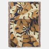 Couverture Bright Tropical Feuilles Dark Motif (devant Vertical)