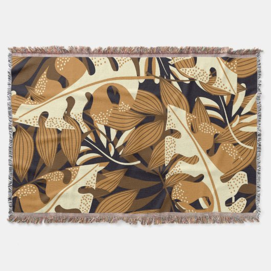 Couverture Bright Tropical Feuilles Dark Motif (Devant)