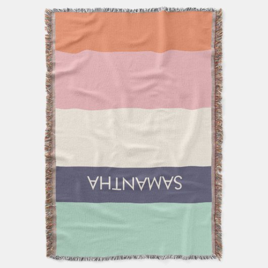 Couverture Broche Mint Blocs de couleurs modernes Blocs de ba (devant Vertical)