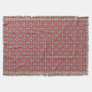 Couverture Broderie Ethnique Slave, Traditionnelle Balkanique