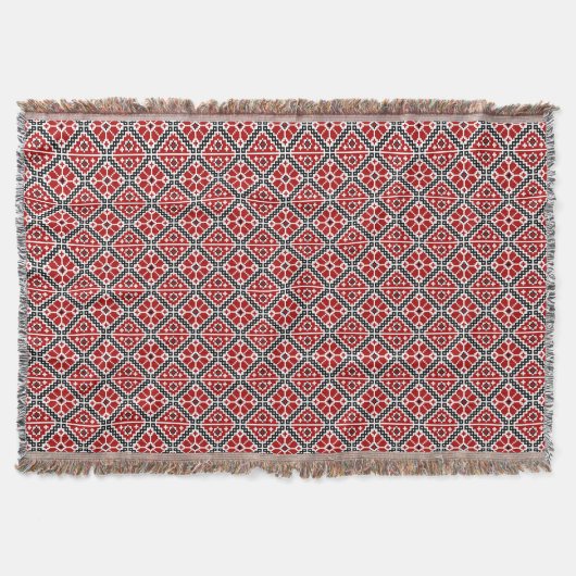 Couverture Broderie Ethnique Slave, Traditionnelle Balkanique (Devant)