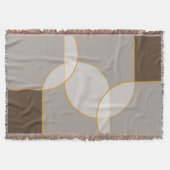 Couverture Brown, Beige, Tan & Or Motif d'arc Abstrait (Devant)