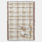 Couverture Brown Blanc Horse Plaid Stripes (devant Vertical)