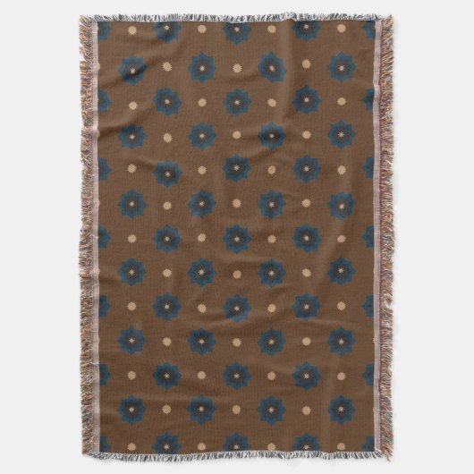 Couverture Brown Blue Rub El Hizb Motif (devant Vertical)