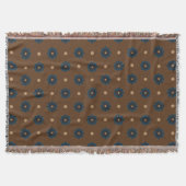 Couverture Brown Blue Rub El Hizb Motif (Devant)