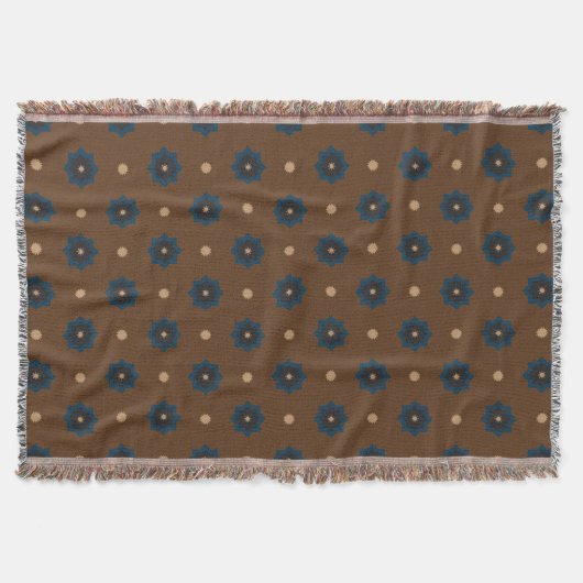 Couverture Brown Blue Rub El Hizb Motif (Devant)