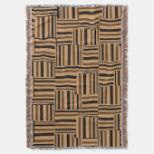 Couverture Brown contemporain et noir rayures lancer couvertu (devant Vertical)