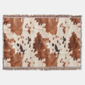 Couverture Brown Cream Southwest Cowhide Christmas (Devant)