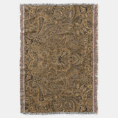 Couverture Brown Et Beige Vintage Floral Paisley (devant Vertical)
