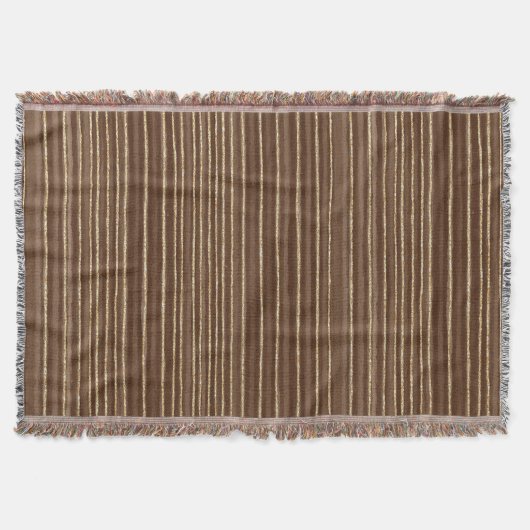 Couverture Brown Gold Stripes Christmas (Devant)