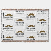 Couverture Brown Mustache You Une Question Amusant Humour (Devant)