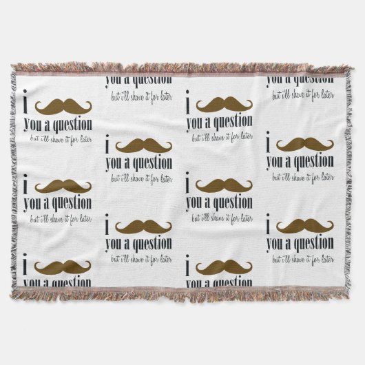 Couverture Brown Mustache You Une Question Amusant Humour (Devant)