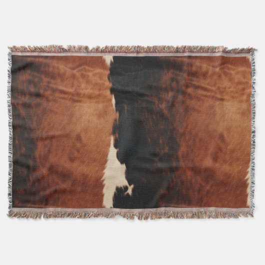 Couverture Brown Noir Noir Faux Cowhide (Devant)