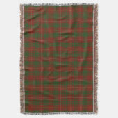 Couverture Bruce Clan tartan - vert rouge (devant Vertical)