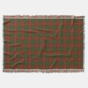 Couverture Bruce Clan tartan - vert rouge