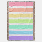 Couverture Bubblegum arc-en-ciel et bandes blanches (devant Vertical)