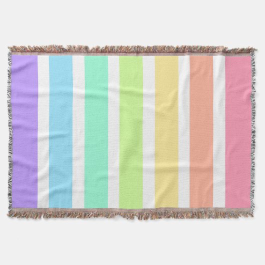 Couverture Bubblegum arc-en-ciel et bandes blanches (Devant)