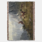 Couverture Buck & Doe Deer Herd Dans Paysage Forestier (devant Vertical)