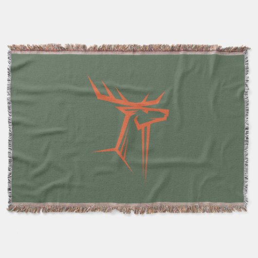 Couverture Buck Hunter Orange et Camo Green Blanket (Devant)