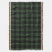 Couverture Buffalo check Celtic Green and Black Squares Plaid (devant Vertical)